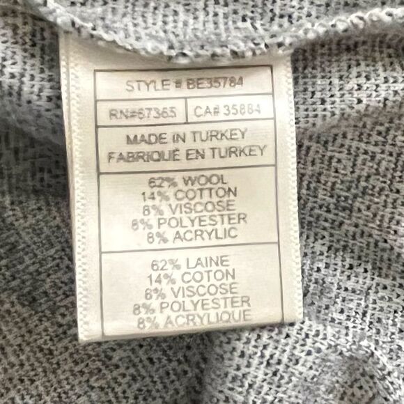 BB Dakota Wool Floral Sweater Gray Size S - Picture 4 of 4